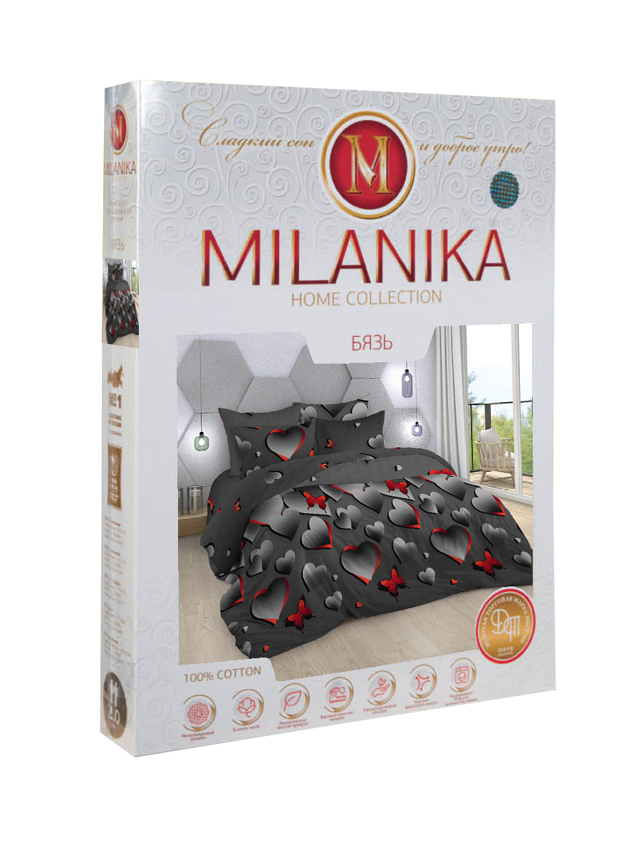 Комплект постельного белья MILANIKA Страсть 4 предмета - фото 12