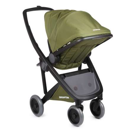 Коляска прогулочная Greentom Reversible Black-Olive A+B+D