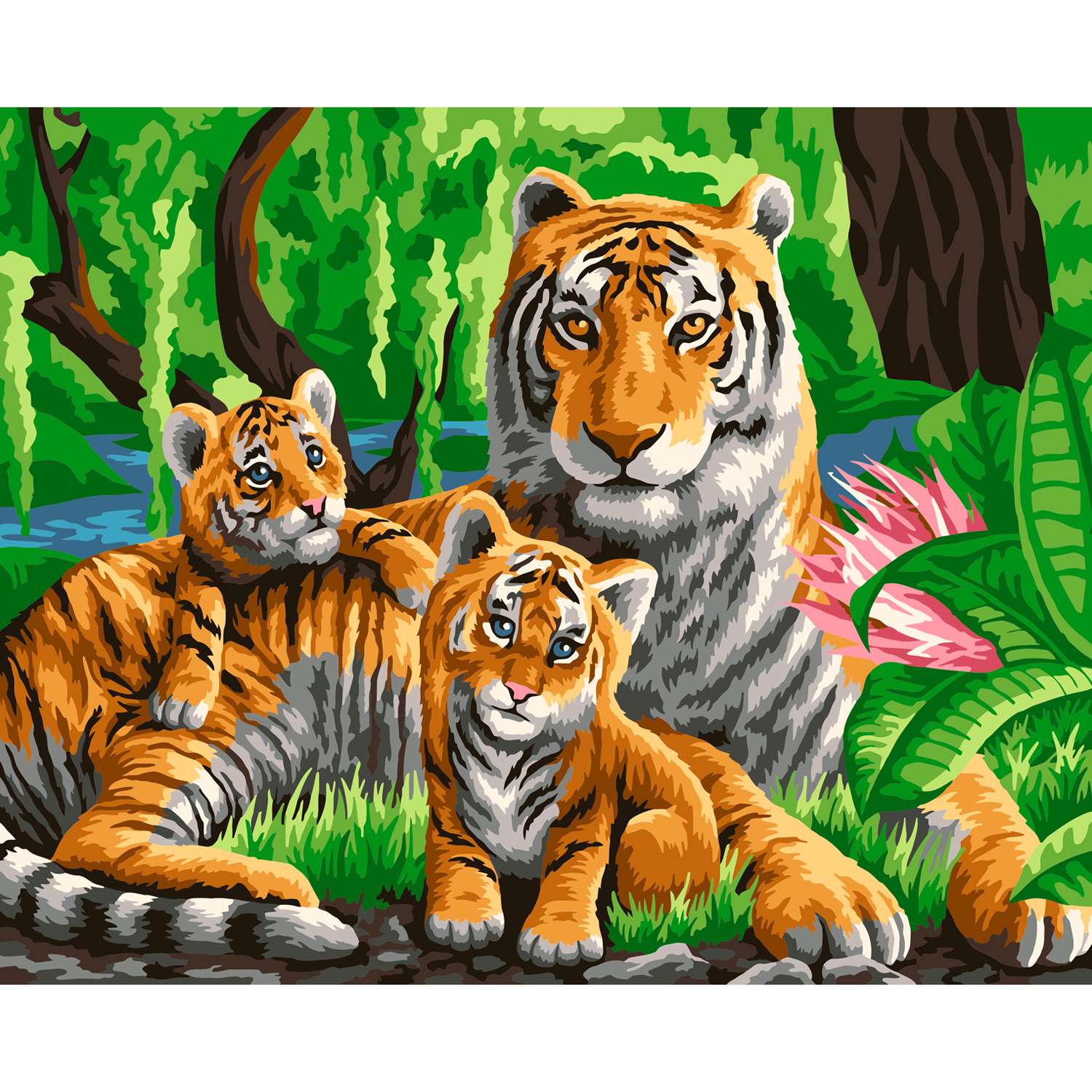 Набор для рисования Attivio Картина по номерам Тигры DM019 - фото 1