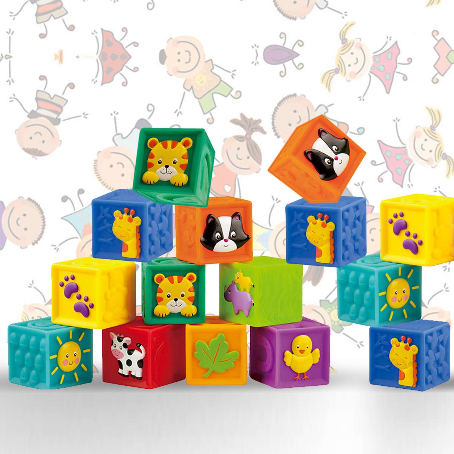 Развивающие мягкие кубики Solmax для детей 9 шт - фото 9