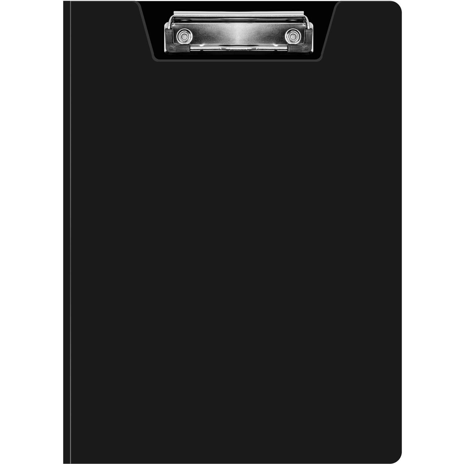 Папка-планшет Бюрократ A4 пластик черный с крышкой - фото 1