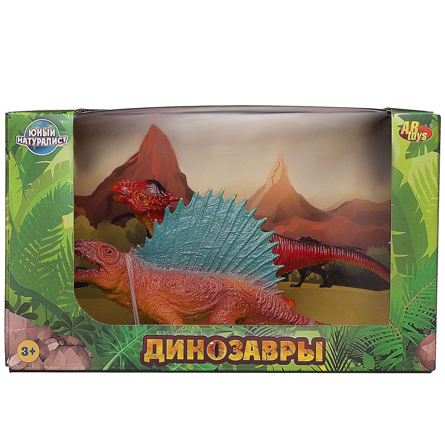 Игровой набор ABTOYS Юный натуралист Динозавры Диметродон против Зауролофа - фото 1