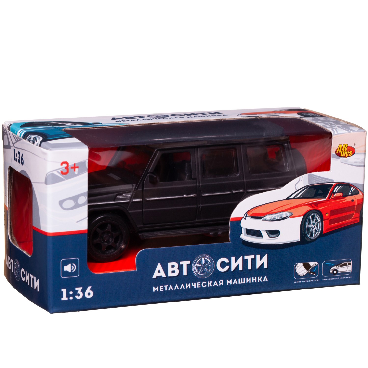 Внедорожник Abtoys АвтоСити 1:36 инерционный черный C-00521/черный - фото 2