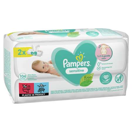 Cалфетки влажные Pampers Sensitive Duo 104шт