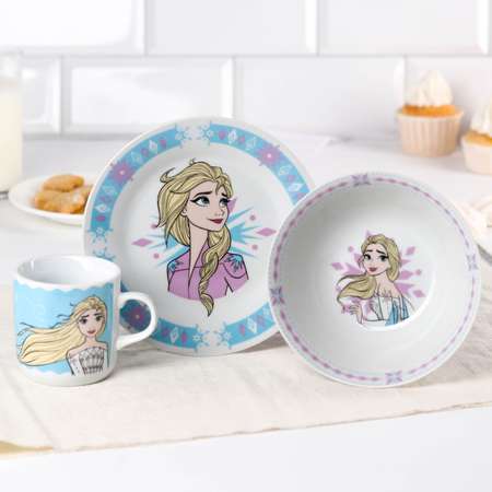 Набор посуды Disney «Холодное Сердце» кружка 250 мл тарелка 18 см салатник 350 мл