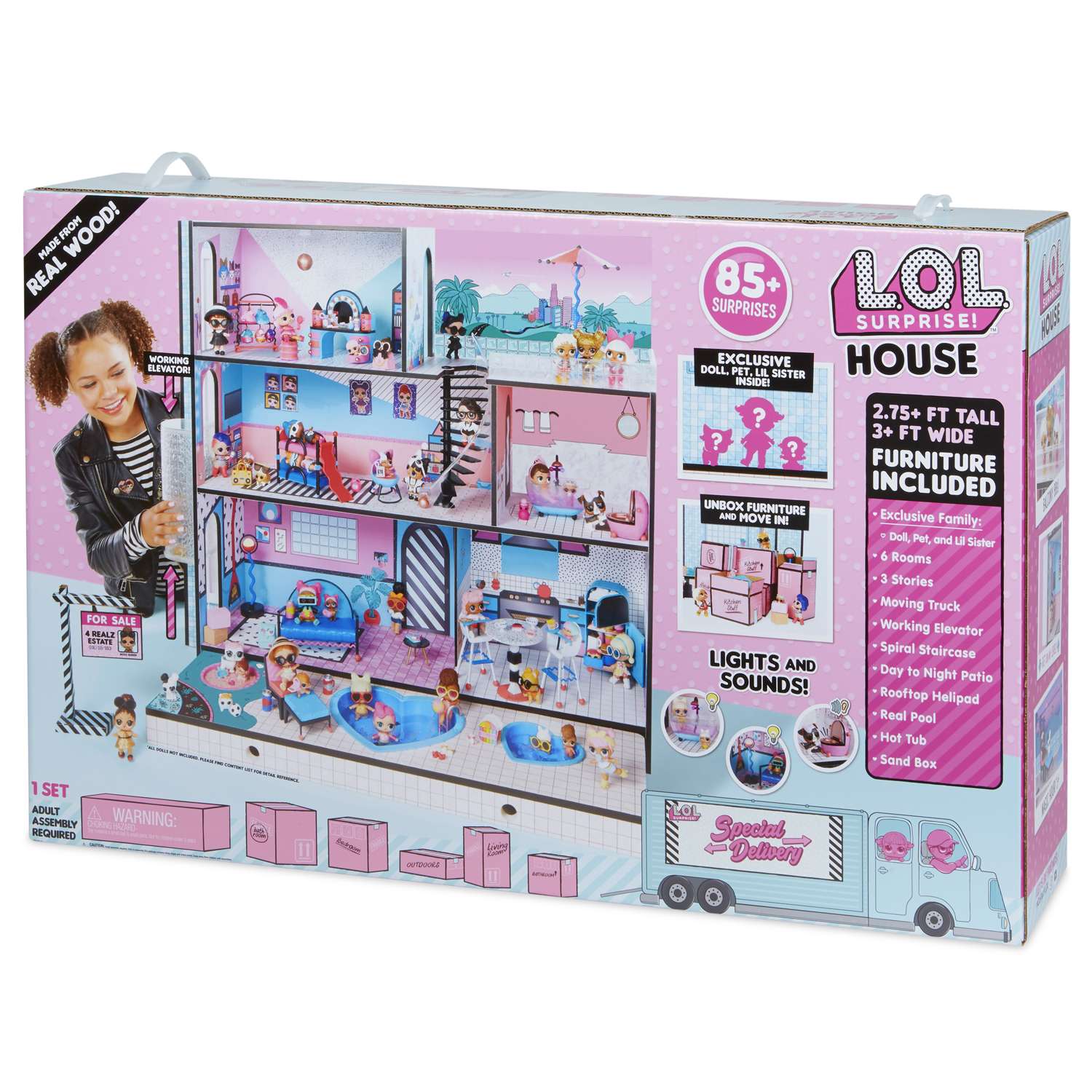Дом для куклы L.O.L. Surprise! 3этажа 555001 555001 - фото 4