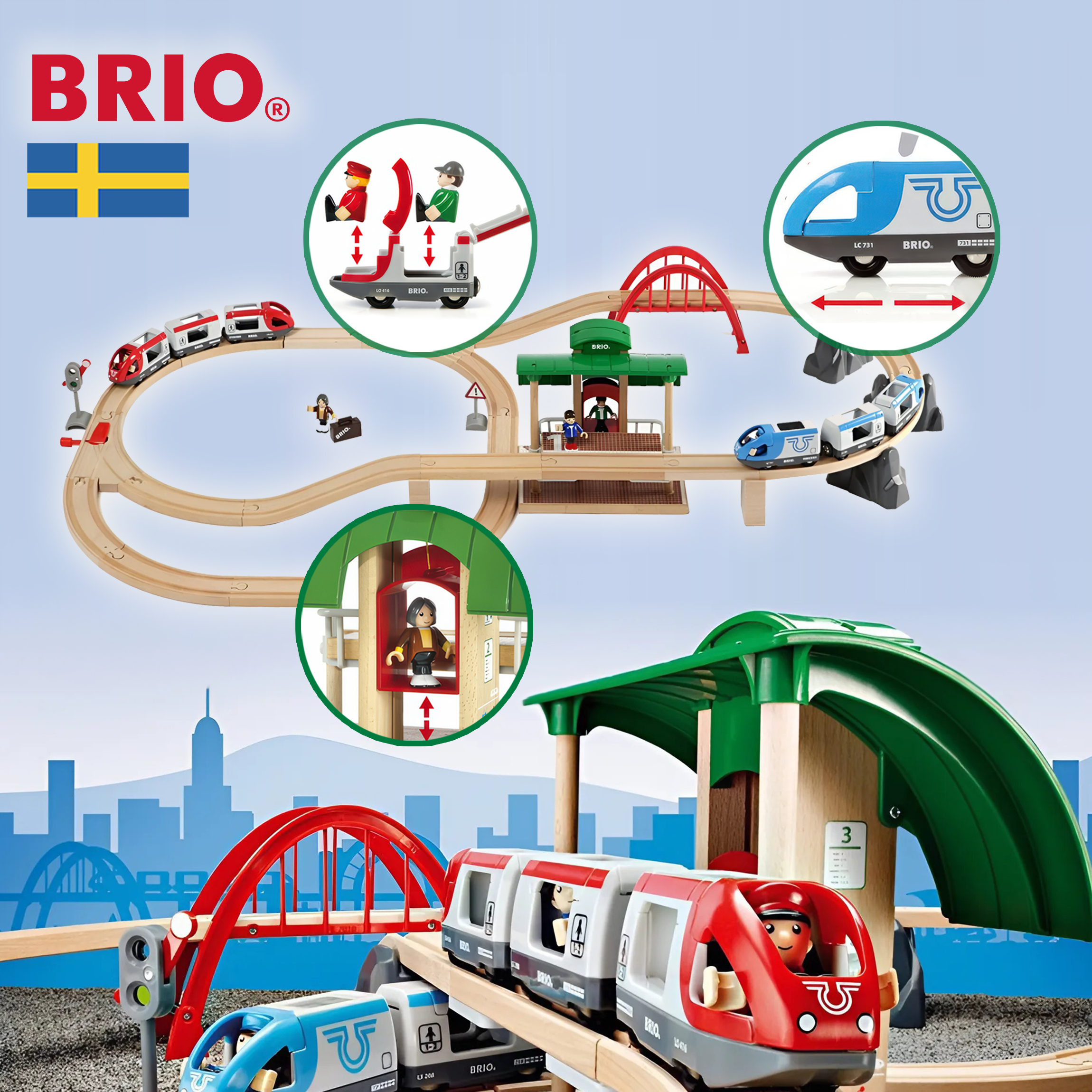 Набор железнодорожный Brio 112 см 33512 - фото 1