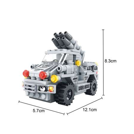 Конструктор KEYIXING Джип с ракетной установкой 197 деталей