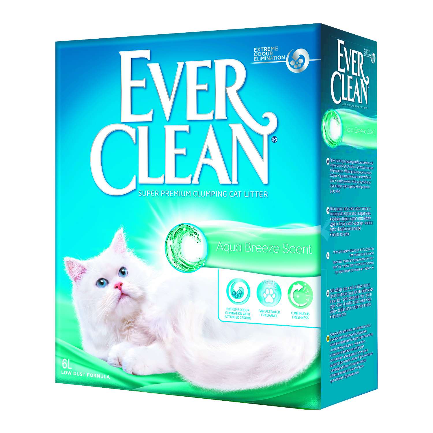 Наполнитель для кошек EVER CLEAN Aqua Breeze Scent аромат морской свежести комкующийся 6л - фото 1