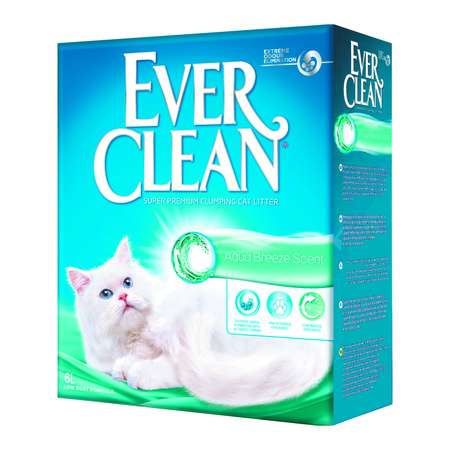 Наполнитель для кошек EVER CLEAN Aqua Breeze Scent аромат морской свежести комкующийся 6л