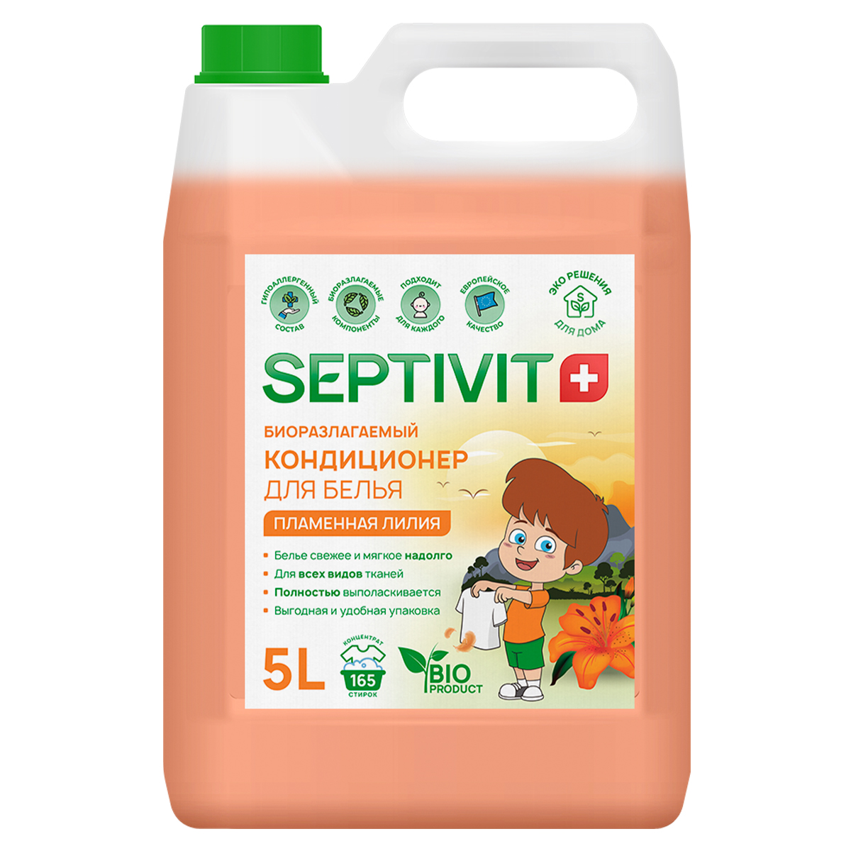 Кондиционер для белья SEPTIVIT Premium 5л с ароматом Пламенная лилия - фото 1