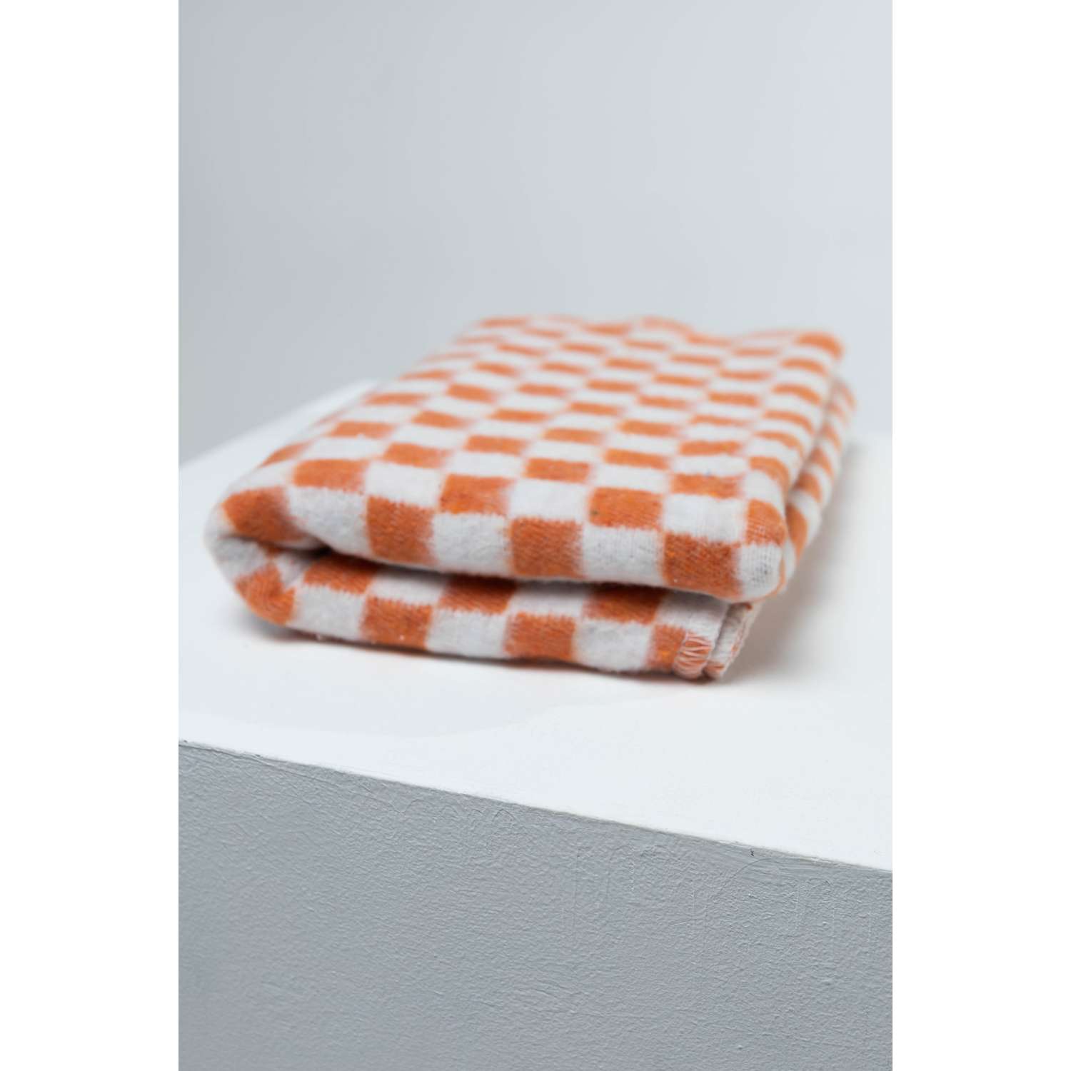 Одеяло байковое детское Суконная фабрика г. Шуя 100х140 рисунок клетка оранжевый - фото 7