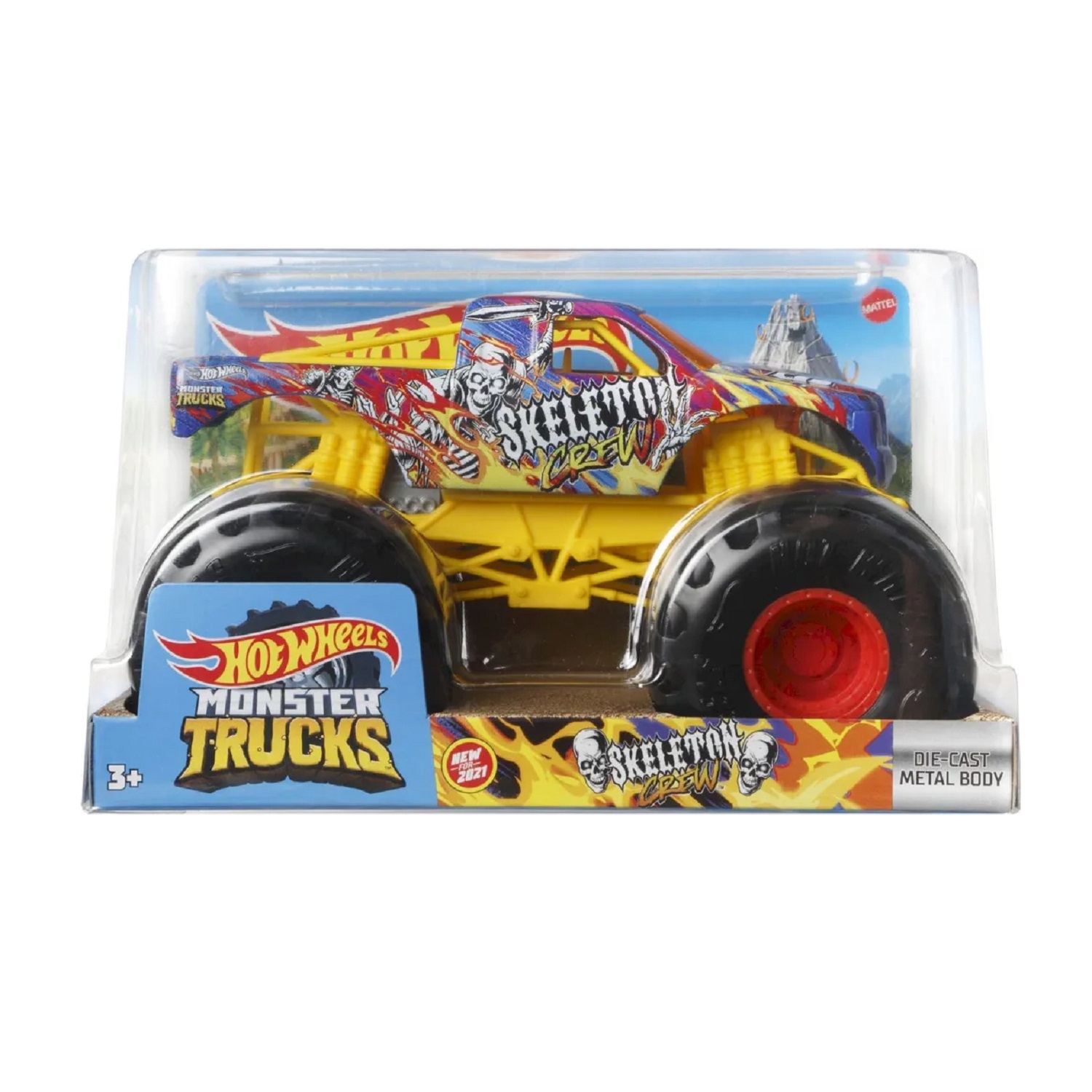 Машинка Hot Wheels Monster Trucks Команда скелетов GTJ46 FYJ83 - фото 2