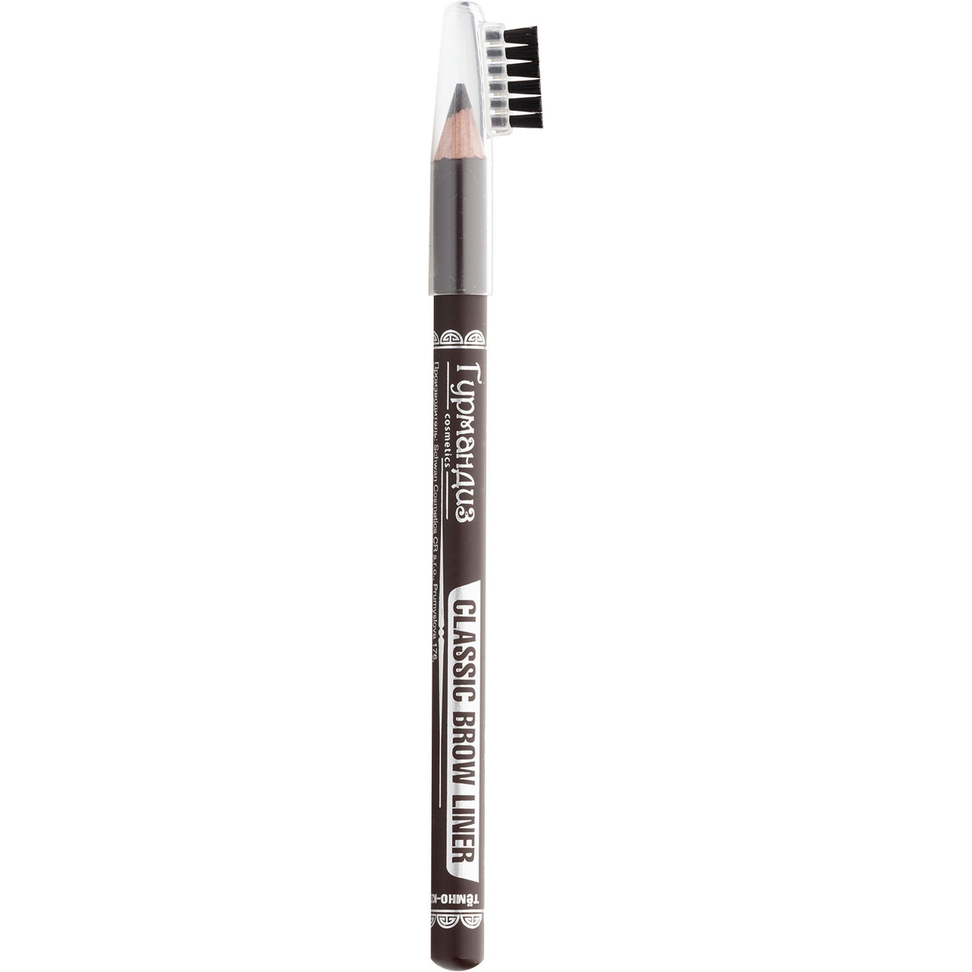 Карандаш для бровей ГУРМАНДИЗ Classic Brow Liner 078 г Темно-коричневый - фото 1