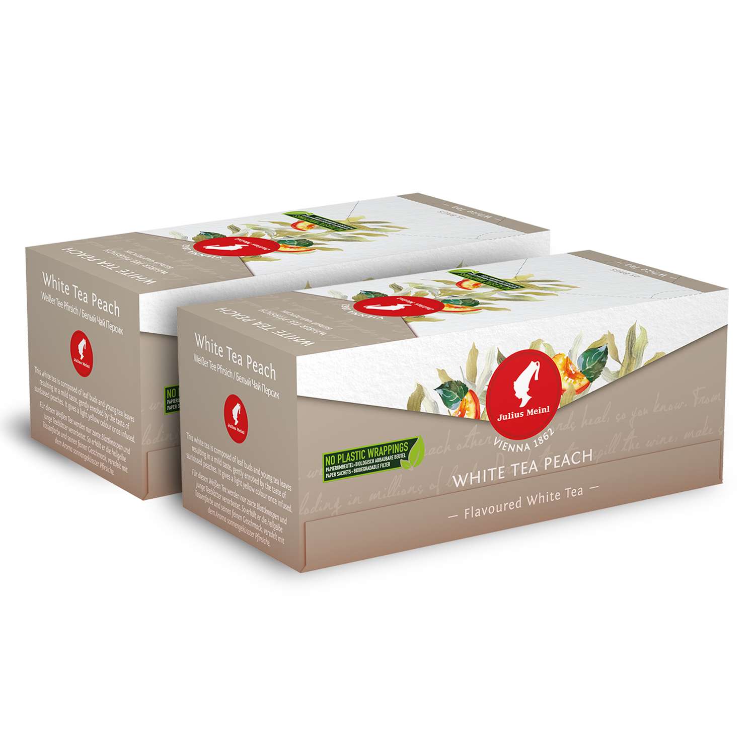 Чай Julius Meinl пакетированный премиум Белый персик 50 пакетиков - фото 1