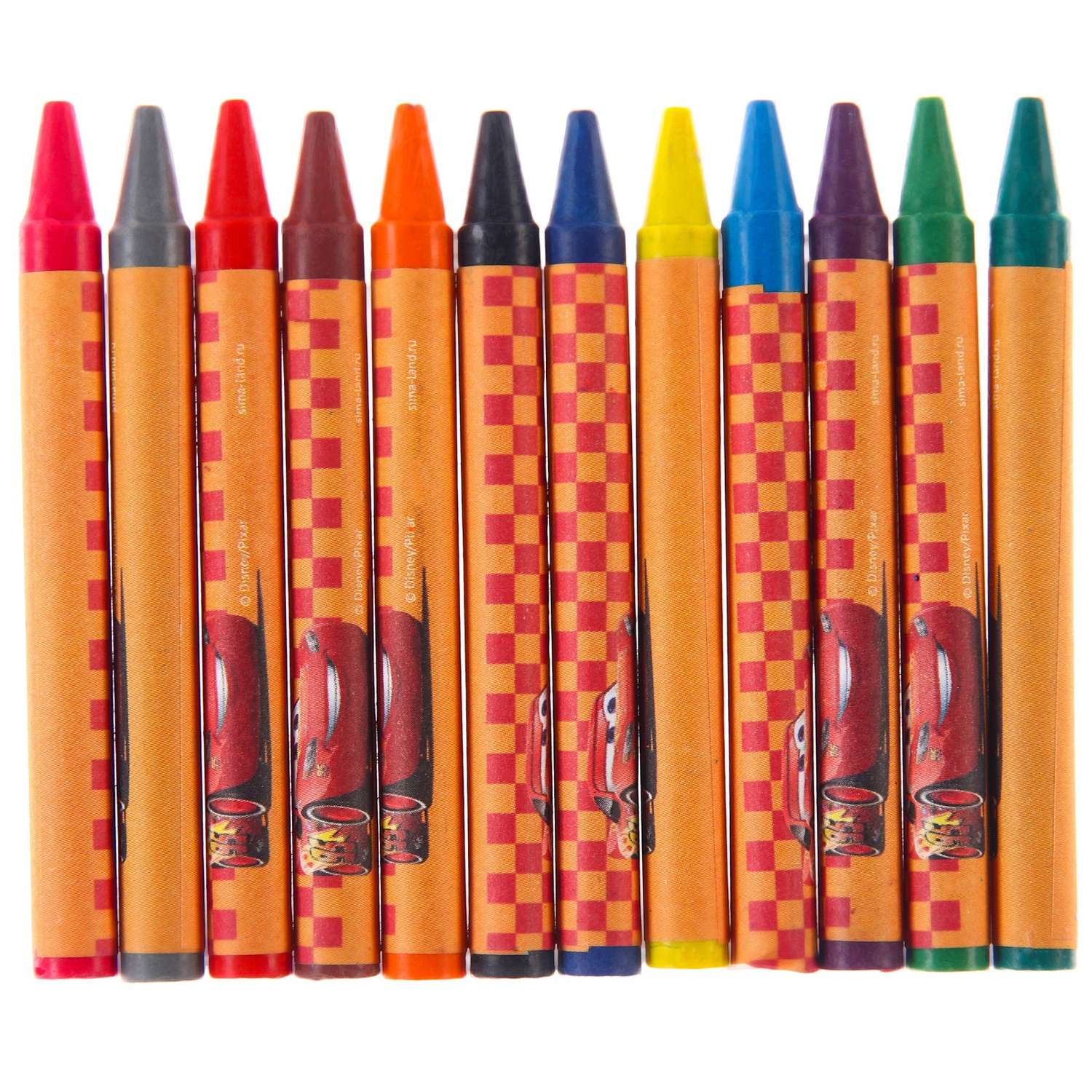Восковые Disney карандаши набор 12 цветов Тачки - фото 2