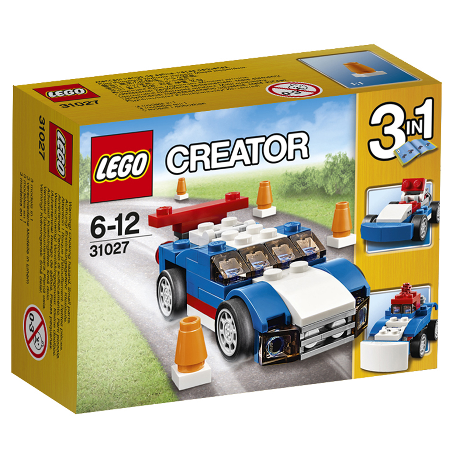 Конструктор LEGO Creator Синий гоночный автомобиль (31027) купить по цене  499 ₽ в интернет-магазине Детский мир