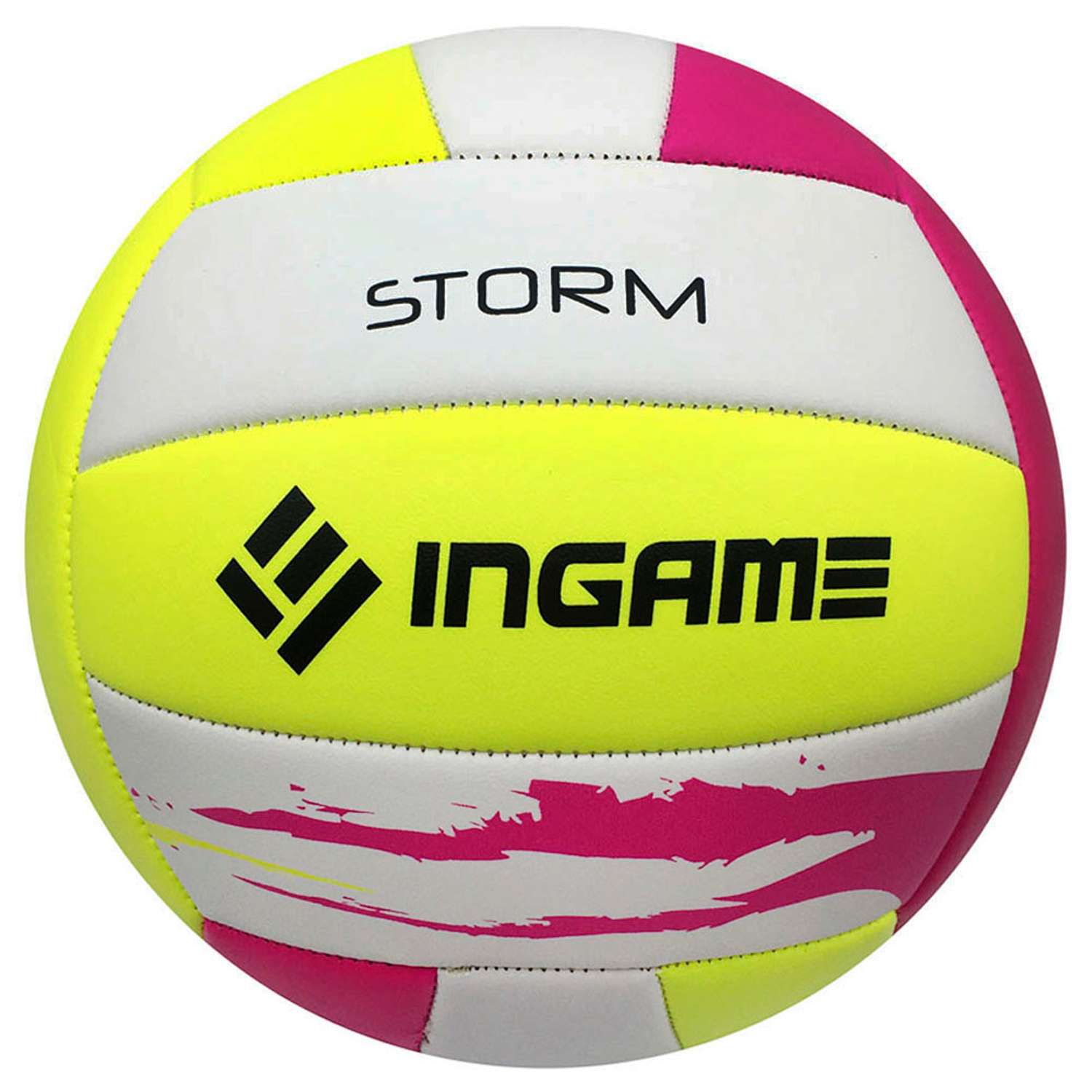 Мяч волейбольный InGame STORM розово-желто белый - фото 1
