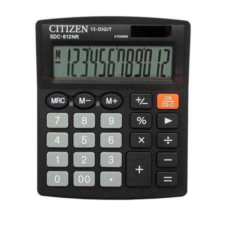 Калькулятор Citizen настольный компактный бухгалтерский SDC812BN/NR 12 разр.