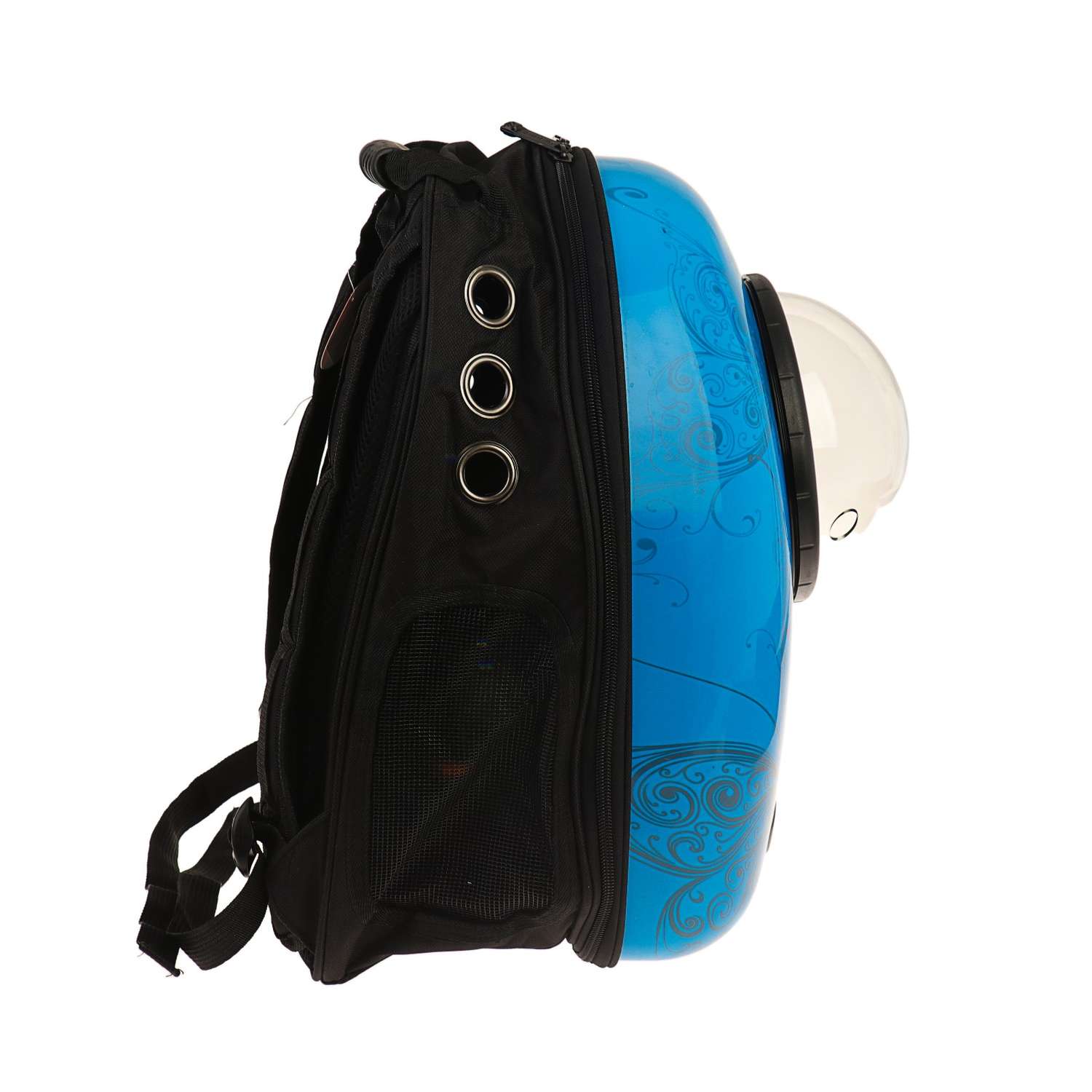 Рюкзак для переноски животных Пижон с окном для обзора «Бабочка» 32х26х44 см голубой - фото 6