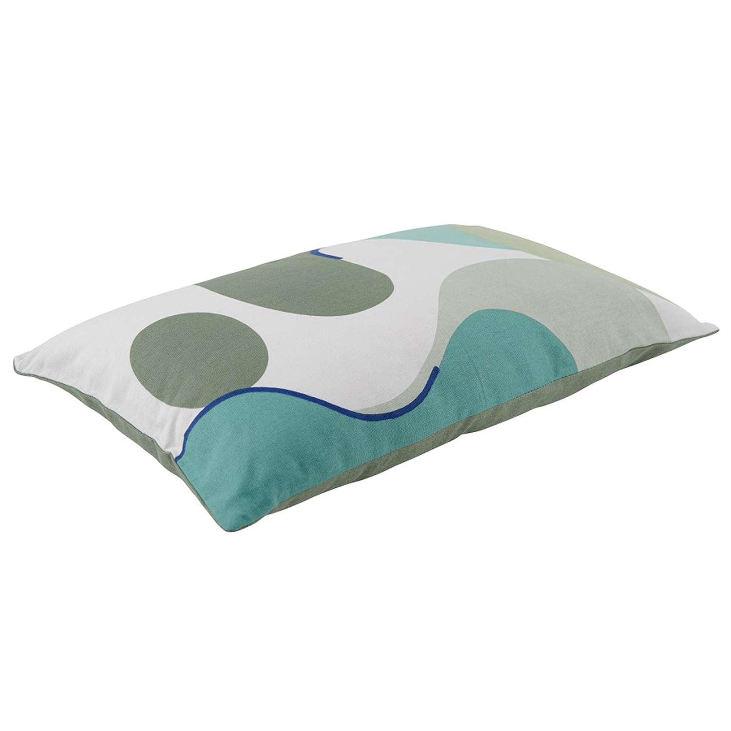 Подушка Tkano декоративная из хлопка мятного цвета с авторским принтом 30х50 см - фото 2