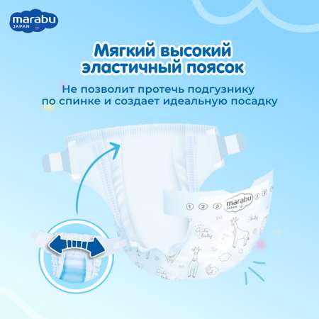 Подгузники MARABU на липучках S 4-8 кг 50 шт