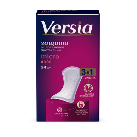 Урологические прокладки Versia для женщин гигиенические впитывающие Micro 24 шт