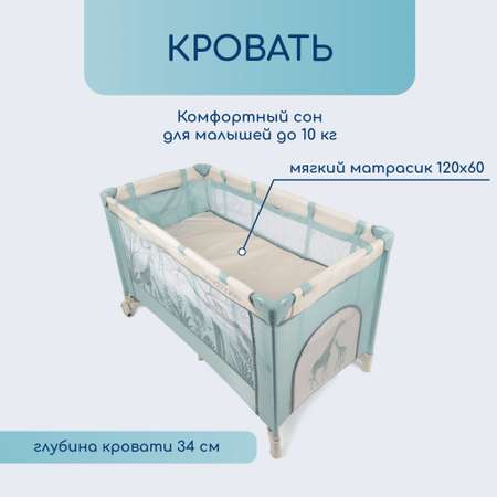 Манеж-кровать AmaroBaby multiform Safari