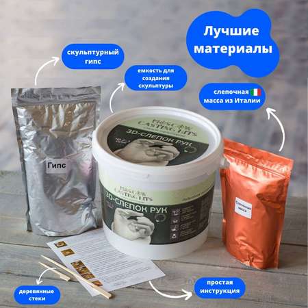 Подарочный набор Moscow Casting Kits 3D-слепок на 2-3 руки