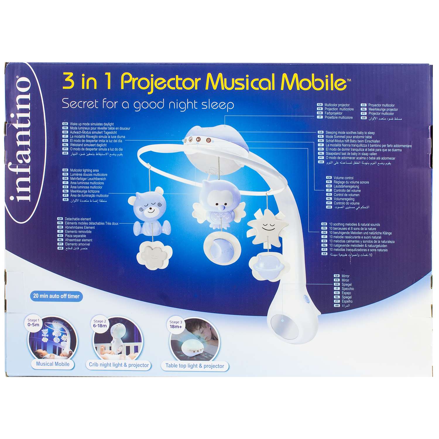 Игрушка INFANTINO Мобиль проектор музыкальный 4896 - фото 4