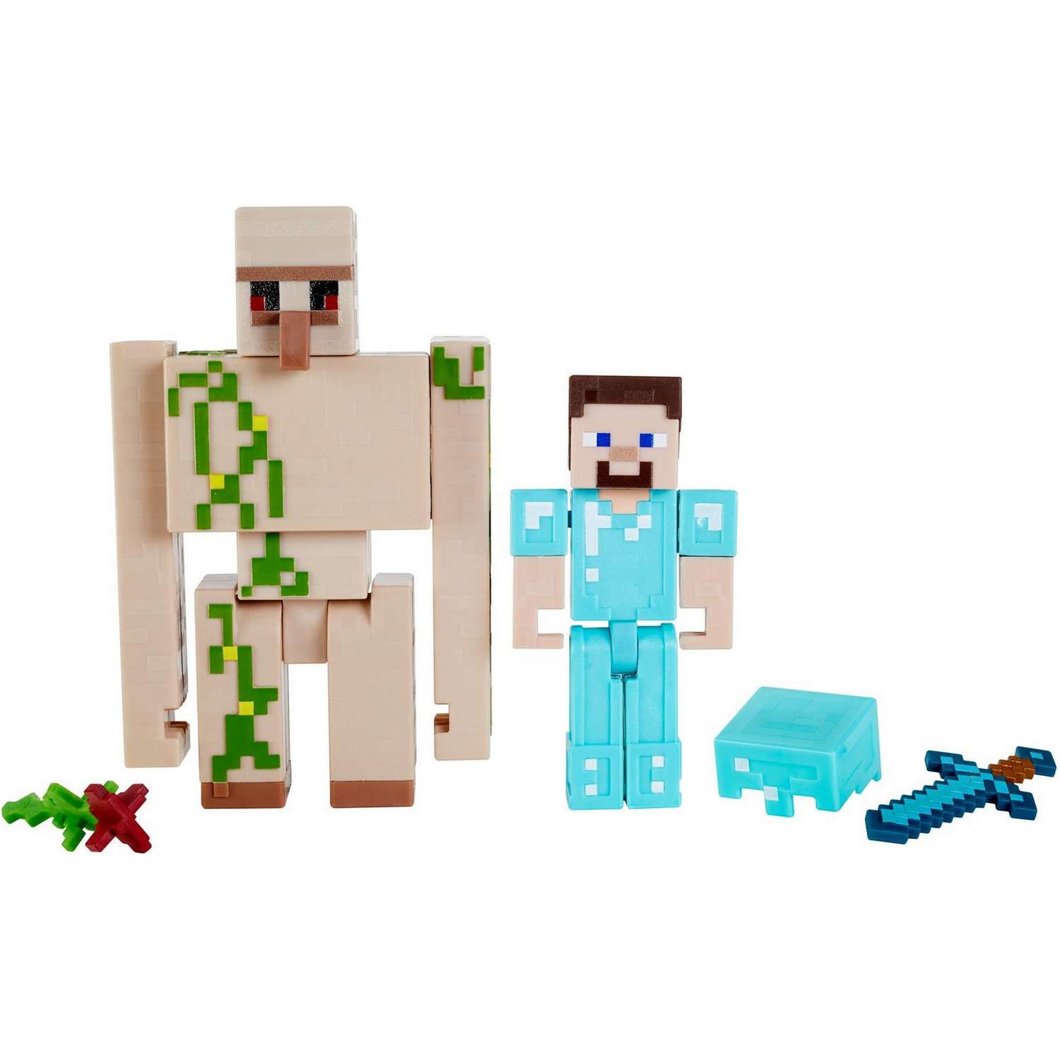 Набор фигурок Minecraft Стив и Железный Голем GTP30 - фото 10