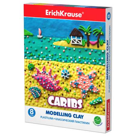 Пластилин ErichKrause Caribs 8цв 144г 55891