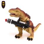 Динозавр Автоград радиоуправляемый T Rex стреляет ракетами работает от батареек цвет коричневый