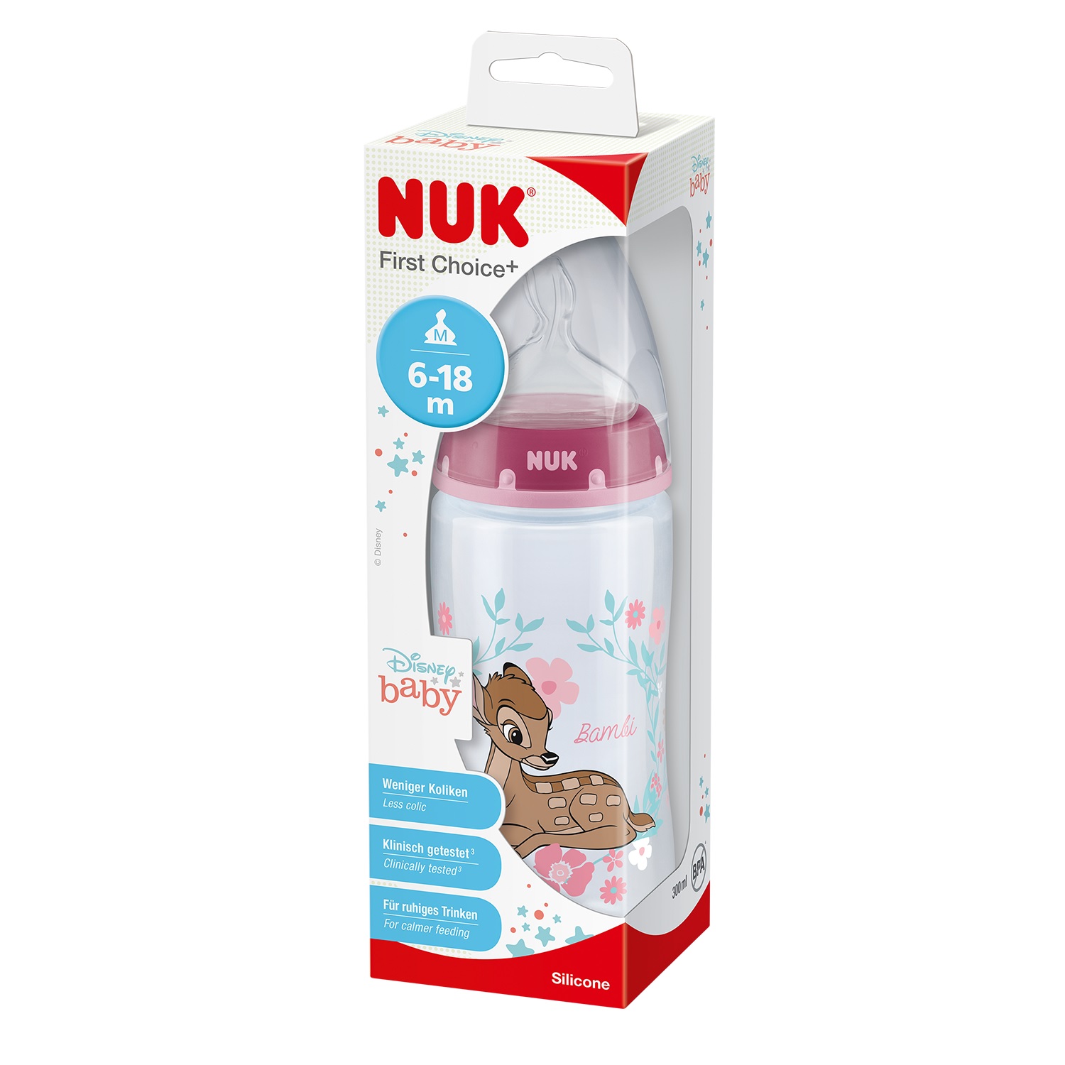 Бутылочка Nuk First Choice Plus Дисней Бэмби 300мл - фото 2