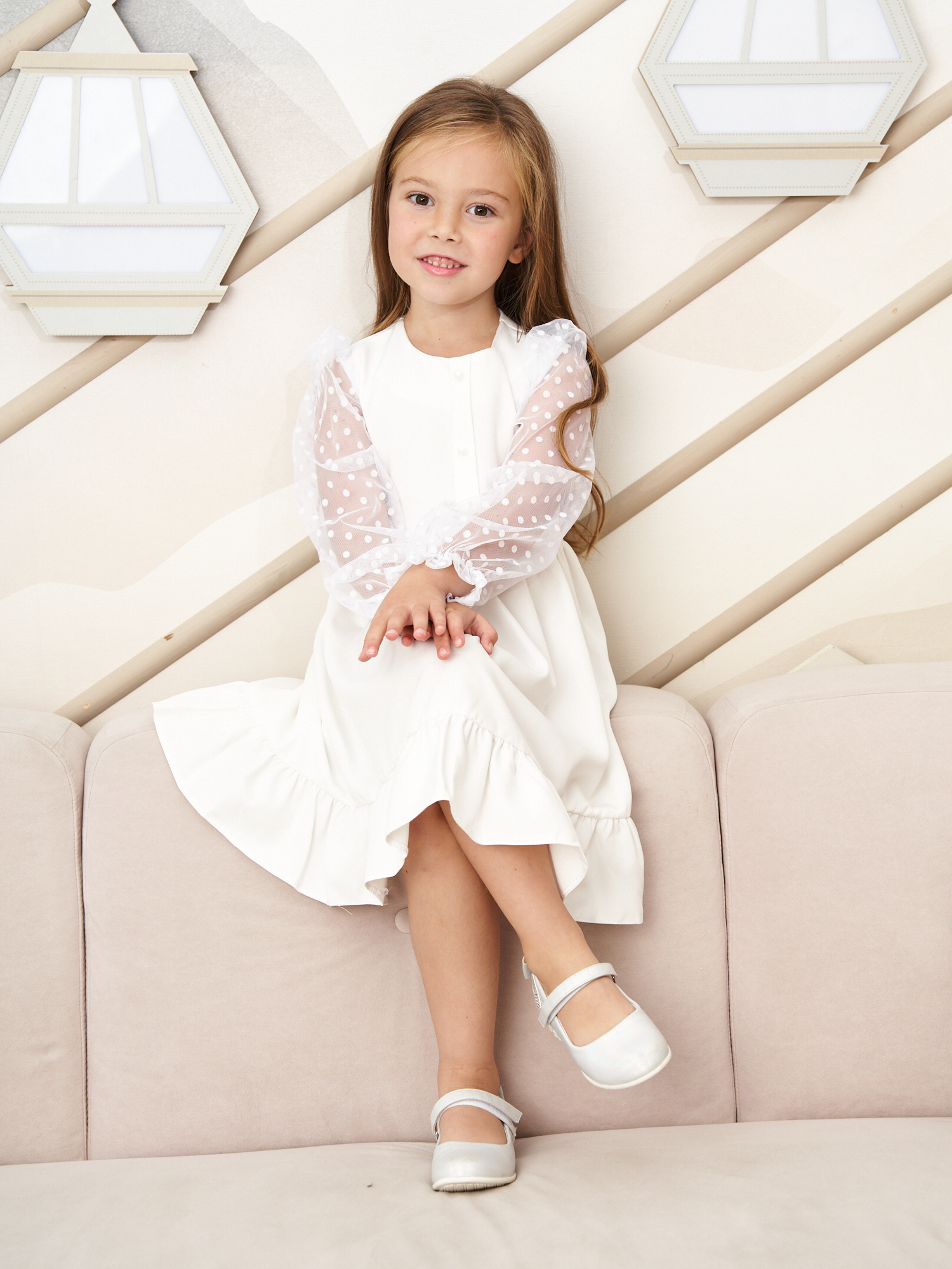 Платье Sofisha kids Plat.barbie-white - фото 6