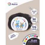 Пряжа для вязания Astra Premium амигуруми акрил для мягких игрушек 50 гр 175 м 003 черный 6 мотков