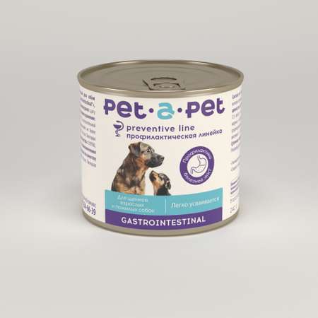 Корм для собак Pet-a-Pet 240г диетический профилактика болезней ЖКТ Gastrointestinal