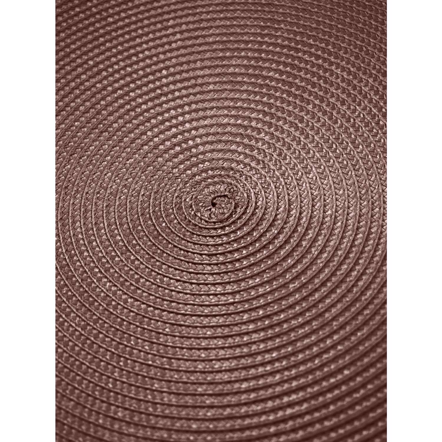 Салфетки сервировочные DeNASTIA плетеные 4 шт D36 см коричневый - фото 6