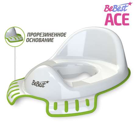 Накладка на унитаз детская BeBest Ace бело-зеленый