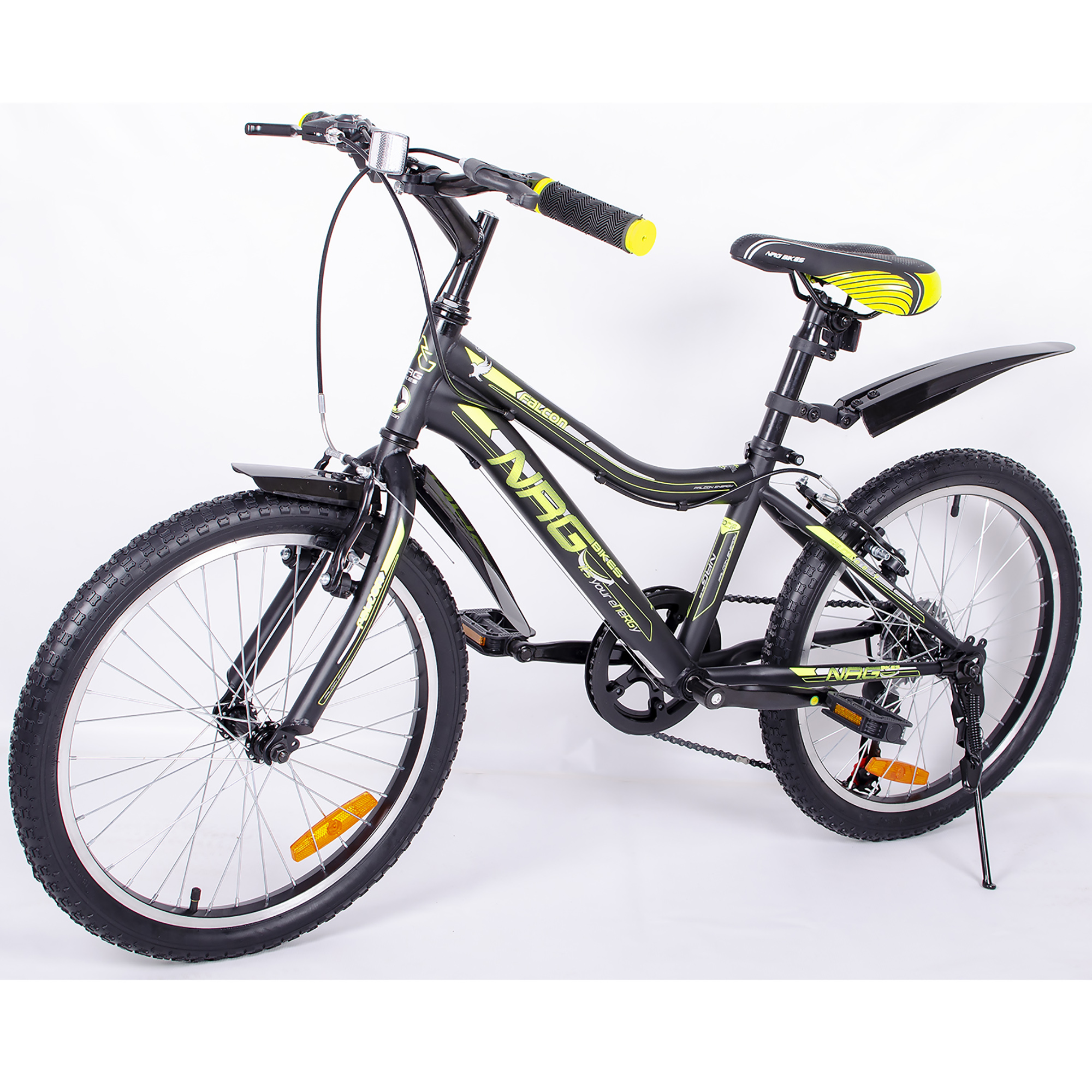 Велосипед NRG BIKES Falcon 20 black-lemon-silver - фото 13