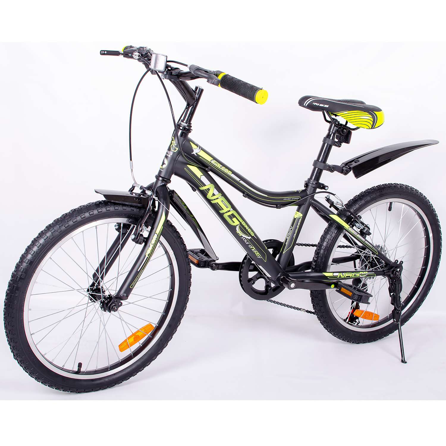 Велосипед NRG BIKES FALCON 20 black-lemon-silver - фото 4