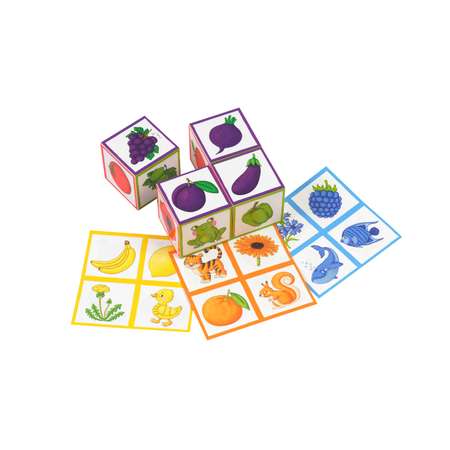Кубики Айрис-Пресс IQ Что какого цвета 4шт 29088