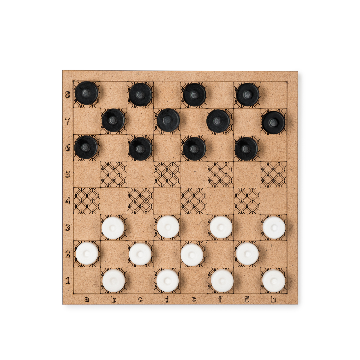 Игра Checkers Color с полем GARTI Логическая настольная игра из искусственного камня - фото 1