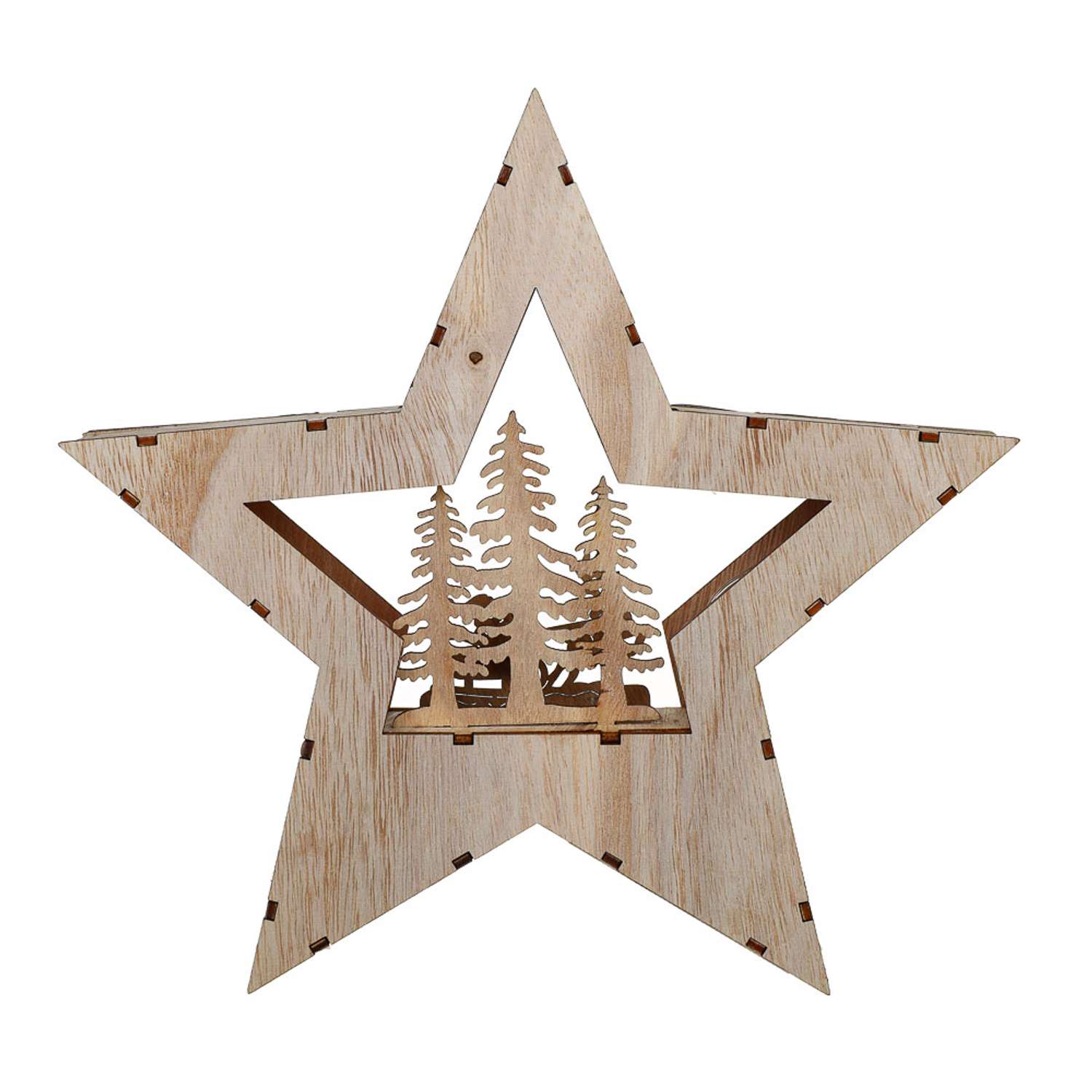 Сувенир декоративный Сноубум в виде звезды с LED подсветкой - фото 5