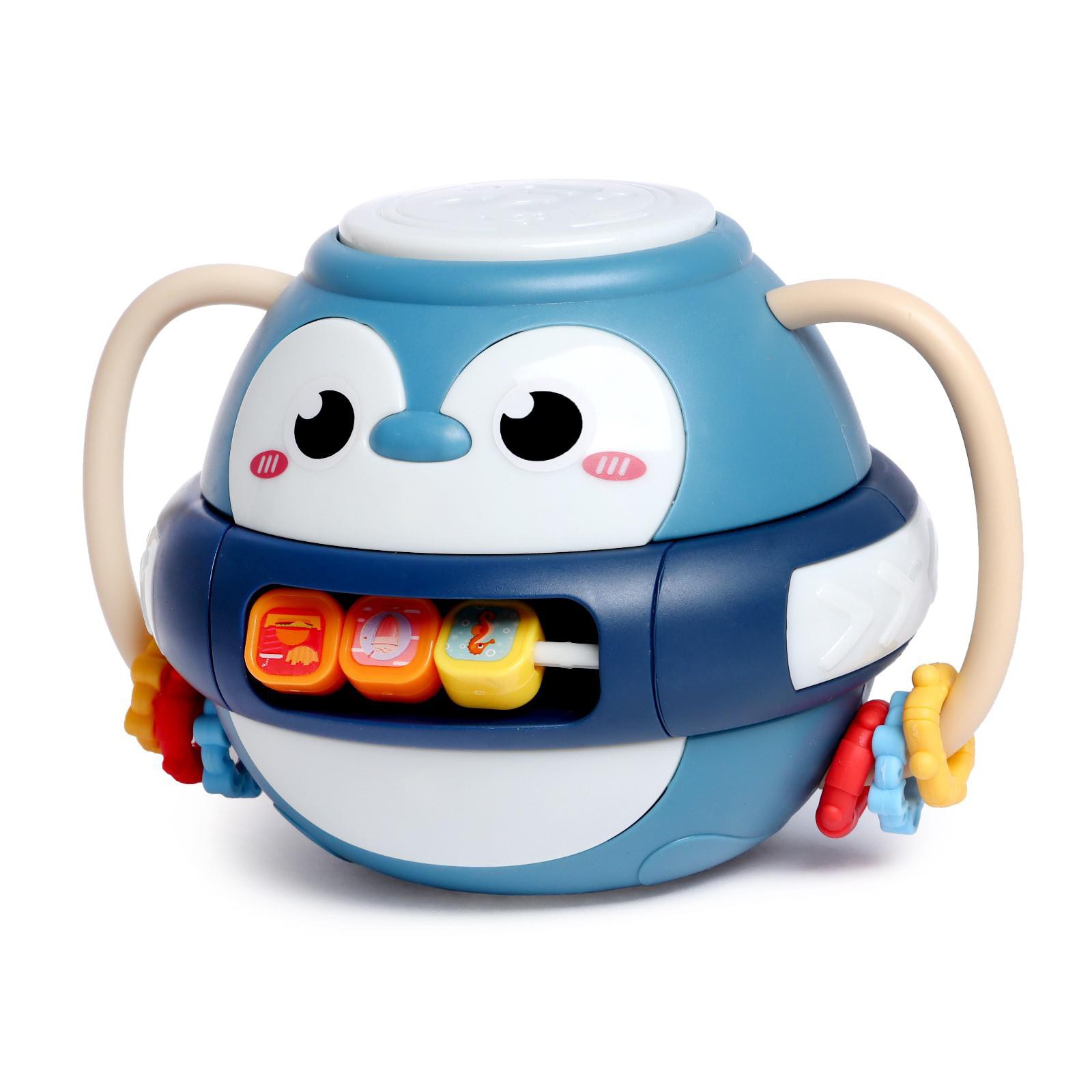 Музыкальная игрушка Zabiaka «Малыш Пингви» с подвижными элементами звук свет цвет синий - фото 1