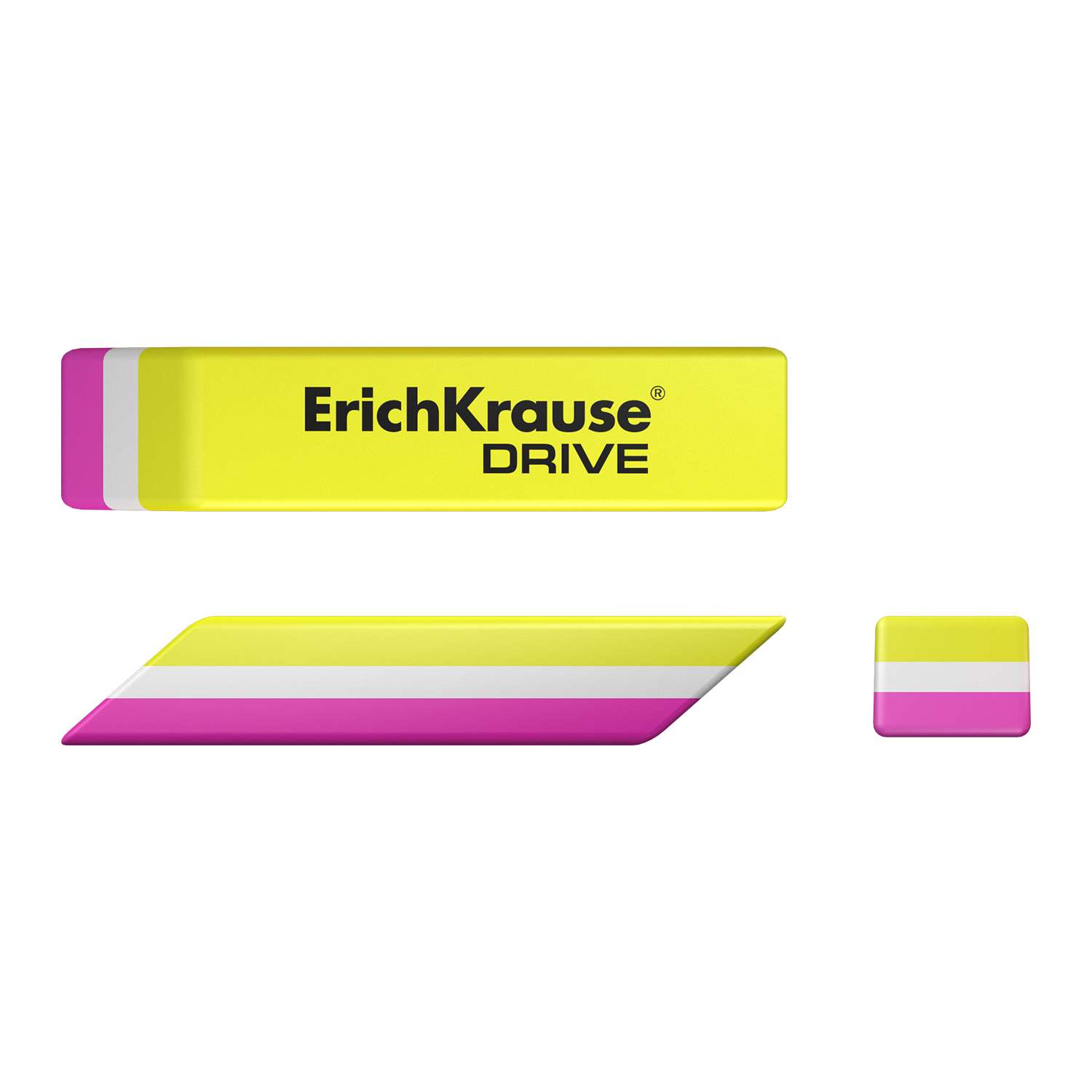 Набор 3 ластика ErichKrause DRIVE в блистере - фото 2