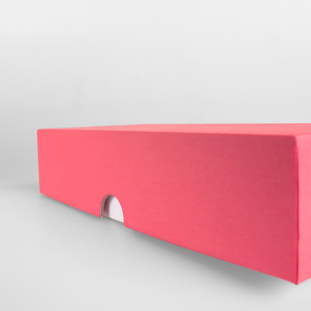 Коробка подарочная Cartonnage крышка-дно Радуга розовый белый
