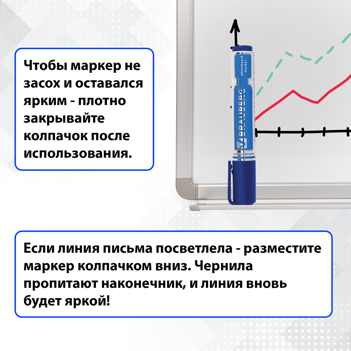 Маркеры Brauberg стираемые для белой доски Neo набор 4 цвета 5мм с клипом - фото 2