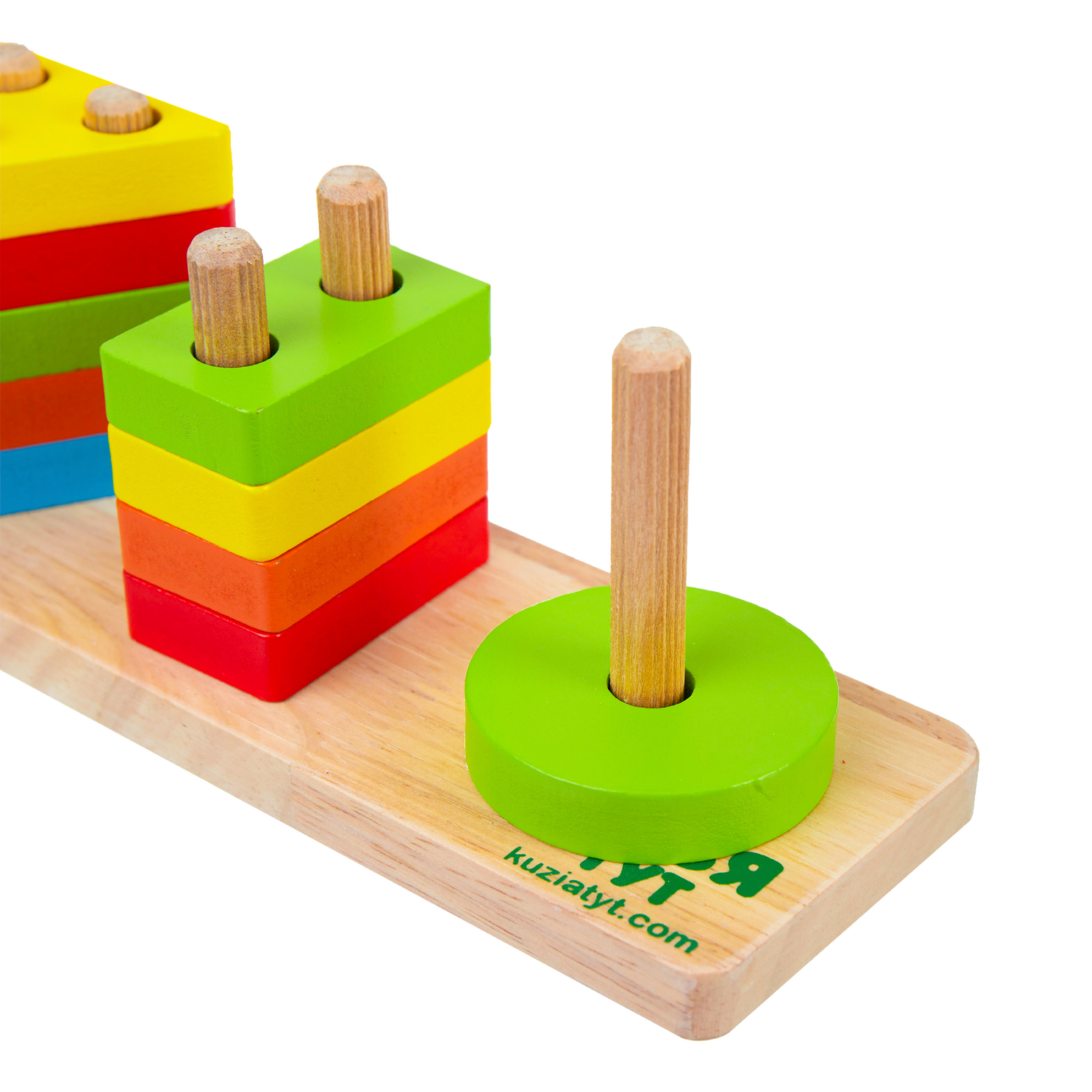 Деревянный сортер для малышей КУЗЯ ТУТ Развивающая детская игра монтессори пирамидка логика из бука - фото 5