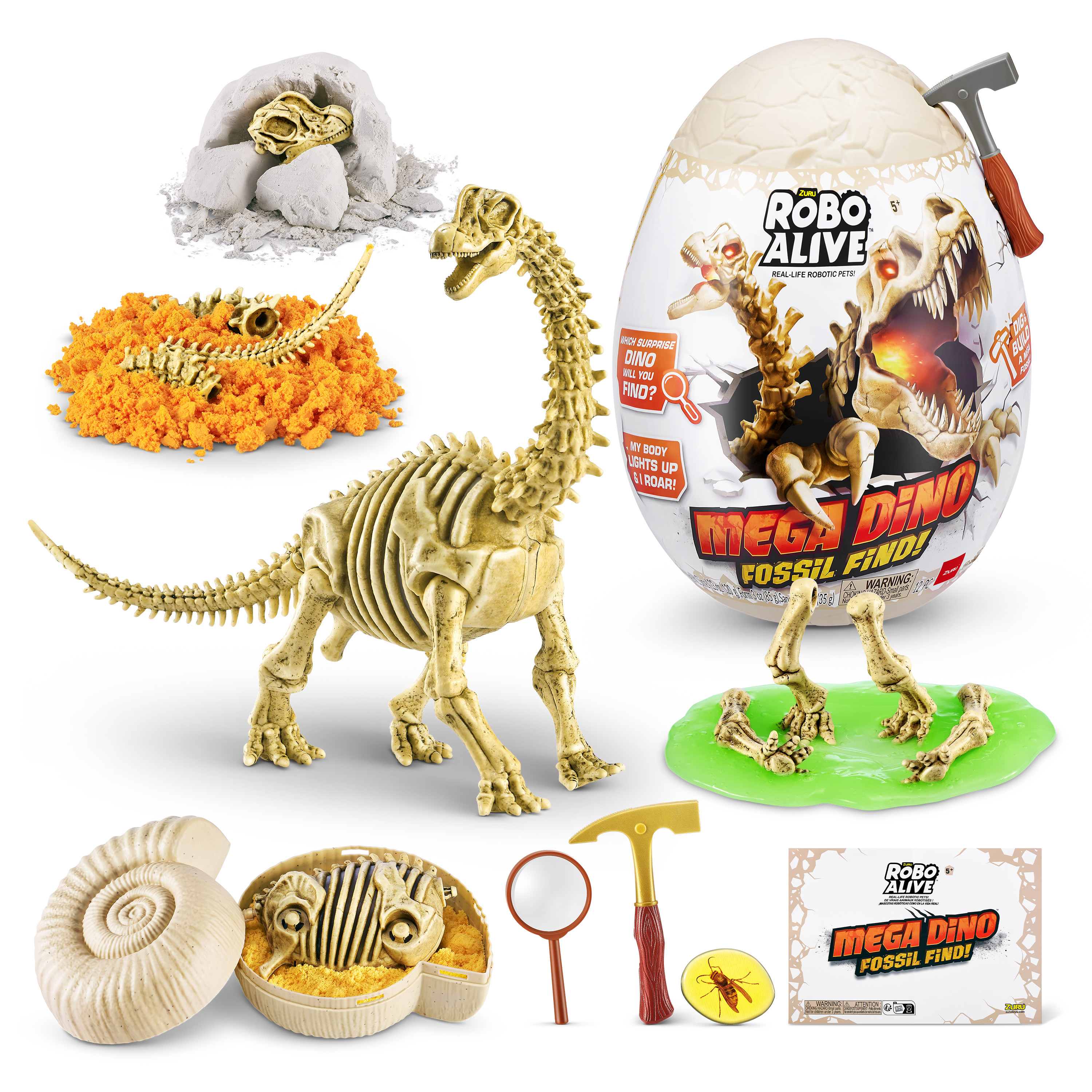 Набор игровой Zuru Robo Alive Mega Dino Fossil Find Яйцо в непрозрачной упаковке (Сюрприз) 71102 - фото 13
